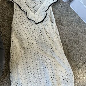 Italian Designer White Eyelet Dress- Marysia Bumby